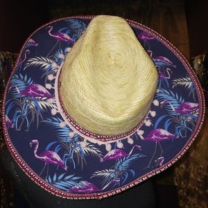 Cochise Straw Flamingo Hat L